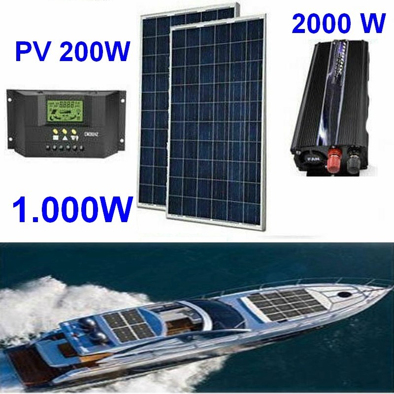 Kit Pannelli Solari per Barca 1000W MPPT - Clicca l'immagine per chiudere
